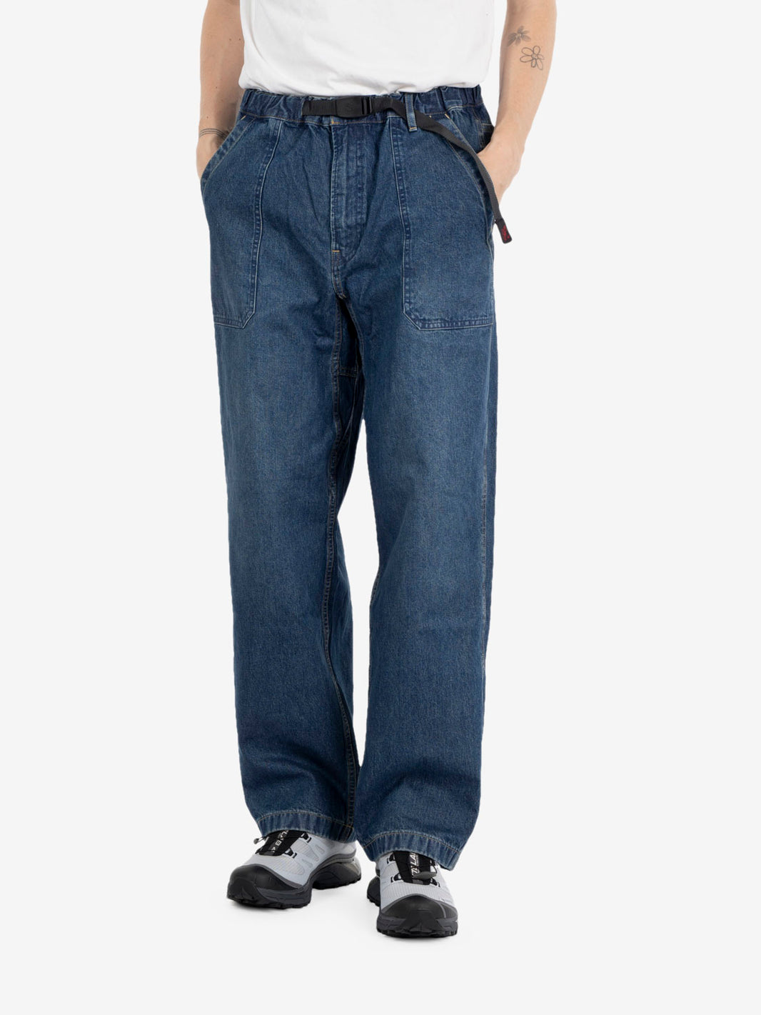 Fatigue denim pant stone