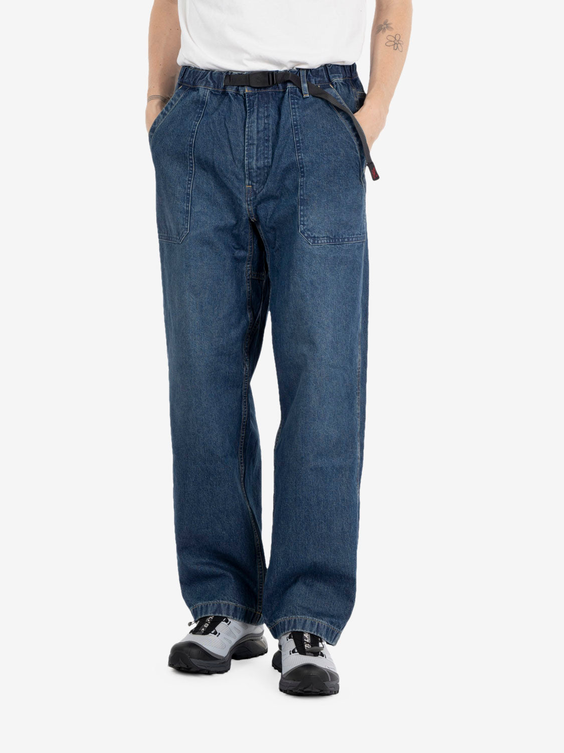 Fatigue denim pant stone