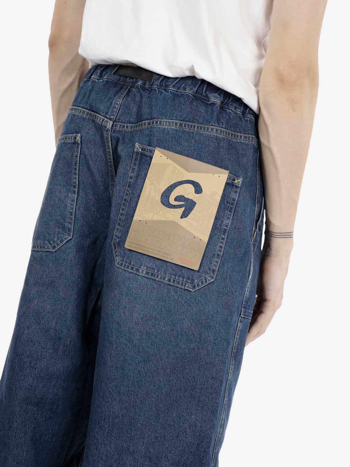 Fatigue denim pant stone
