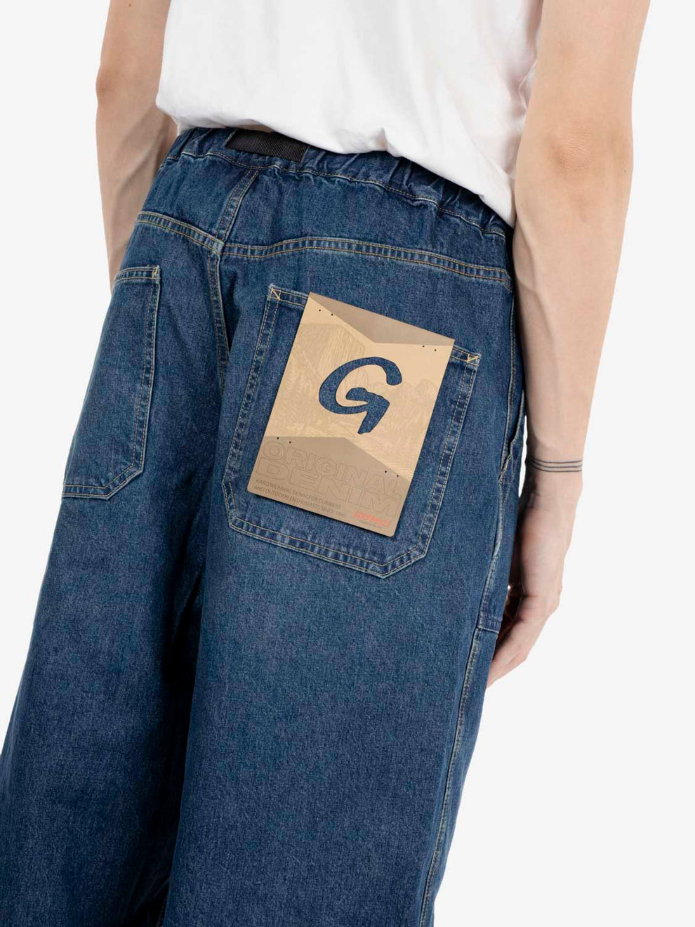 Fatigue denim pant stone