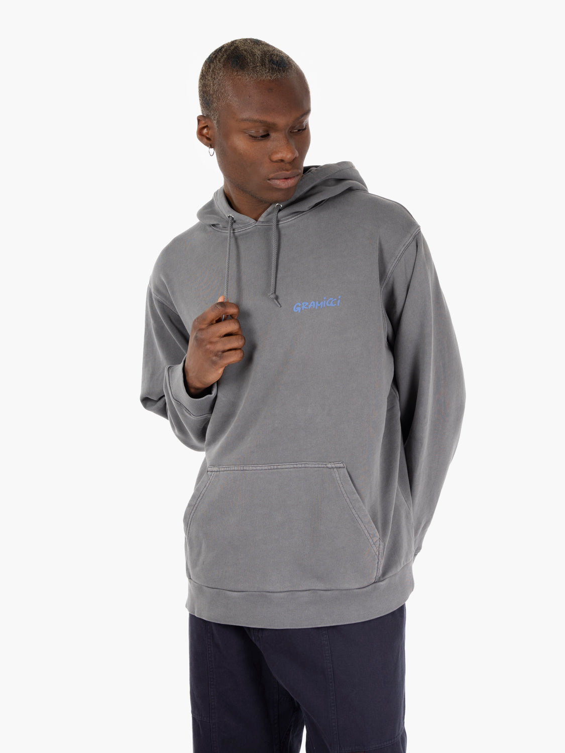 Felpa Snail hooded charcoal pigment