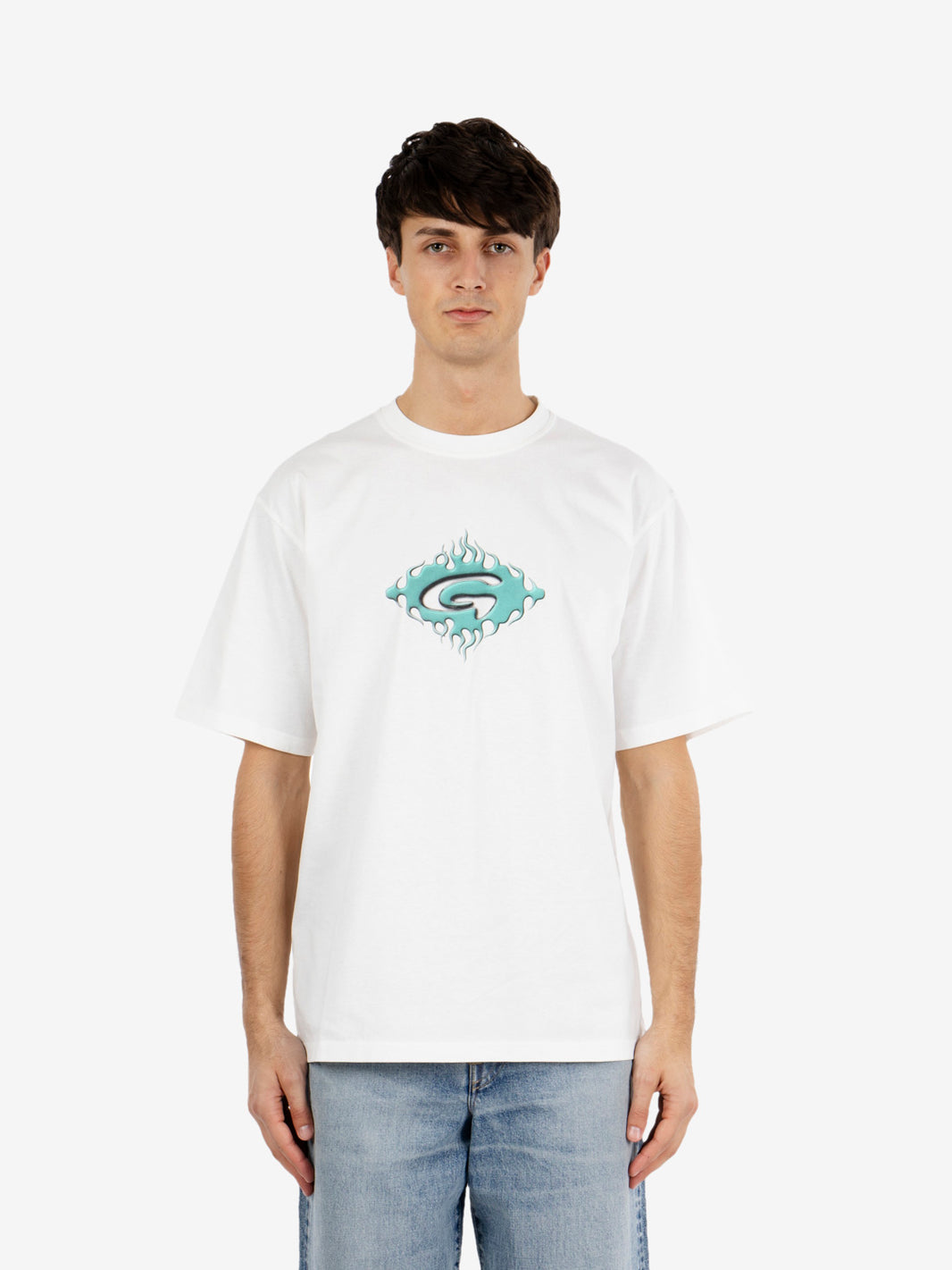 Flames tee white
