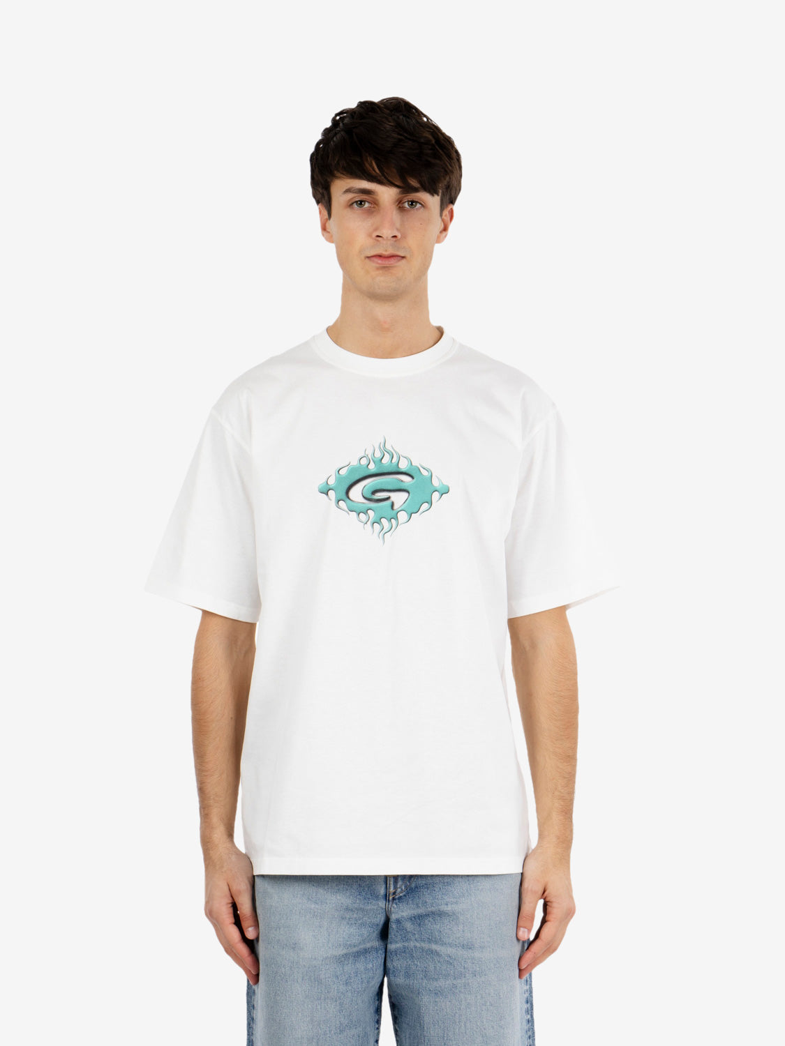 Flames tee white
