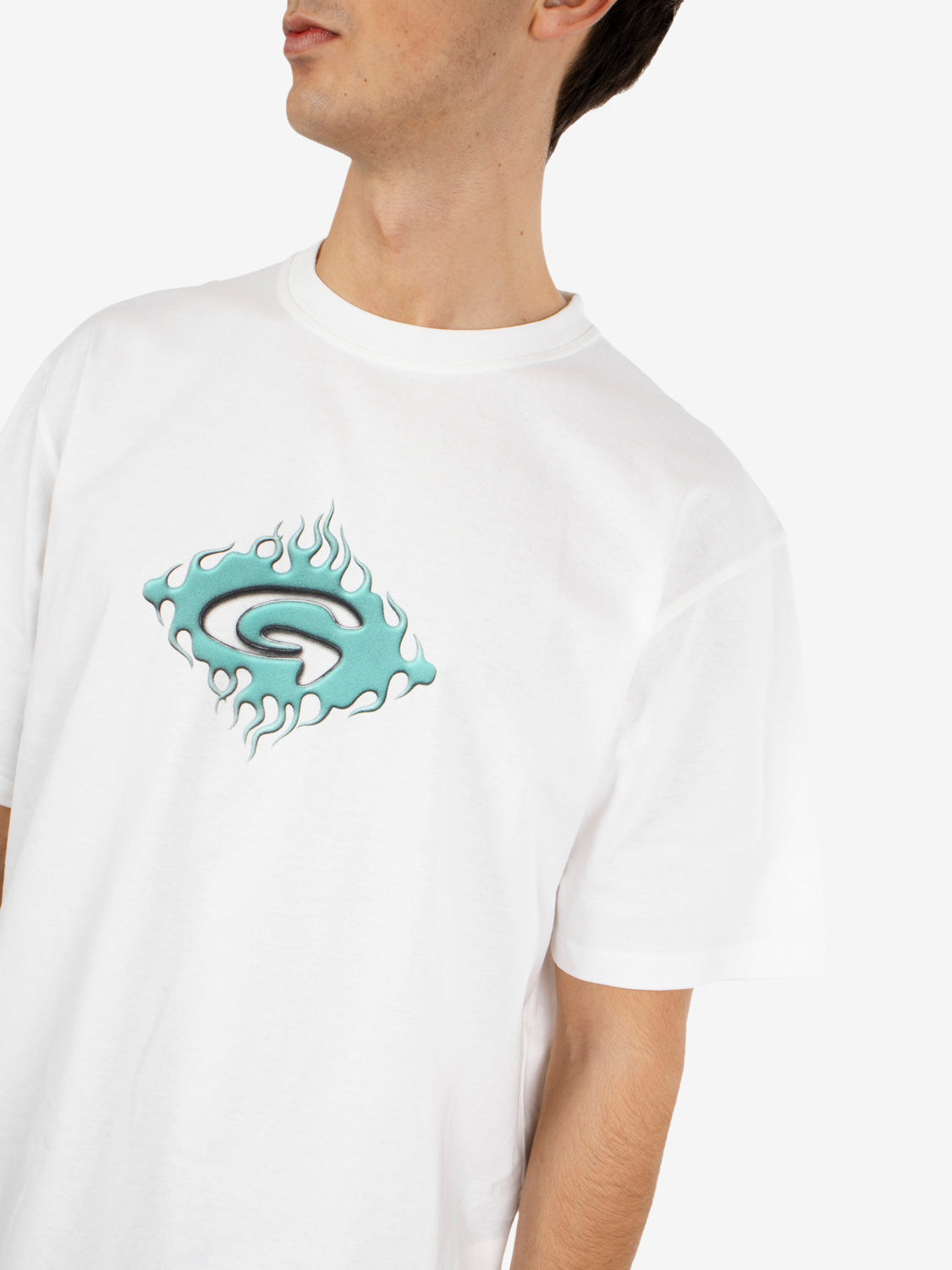 Flames tee white