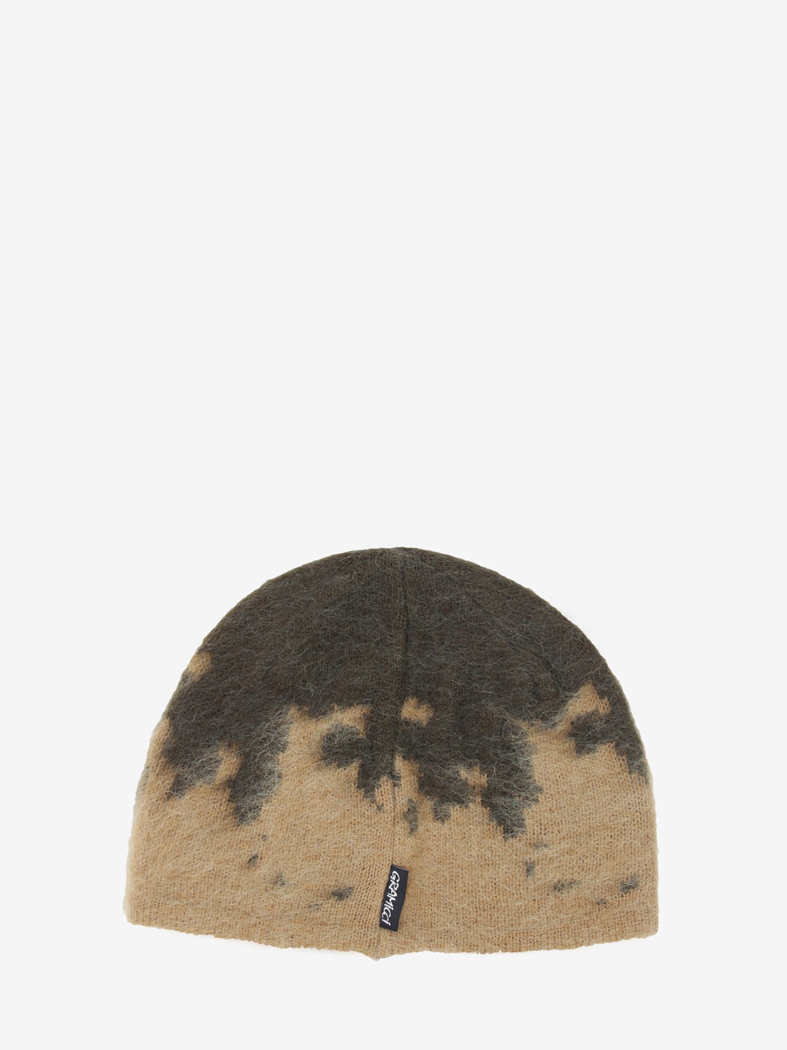 Mohair beanie taupe splatter