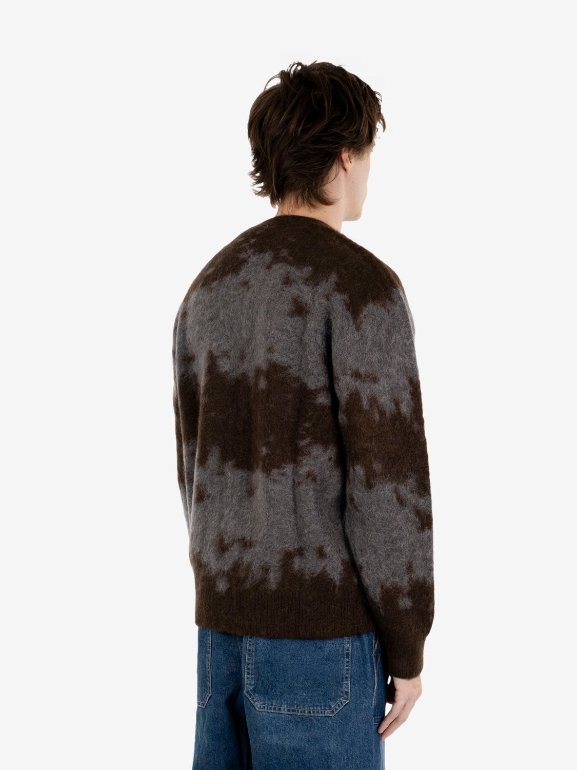 Mohair Splatter cardigan slate splatter