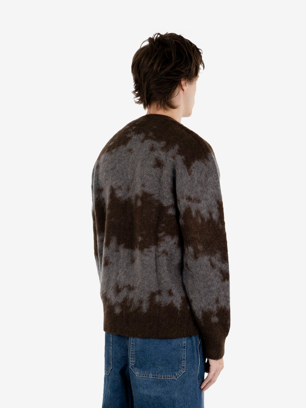 Mohair Splatter cardigan slate splatter