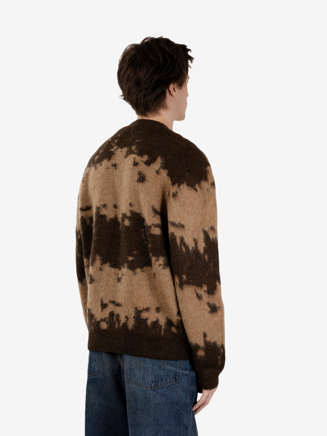 Mohair Splatter cardigan taupe splatter