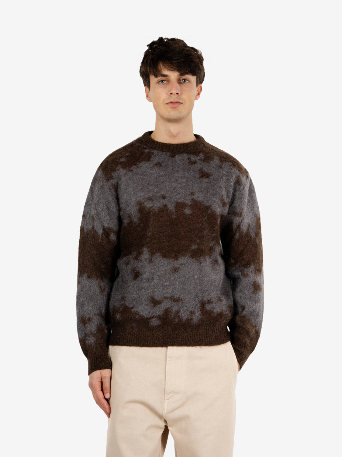Mohair splatter sweater slate