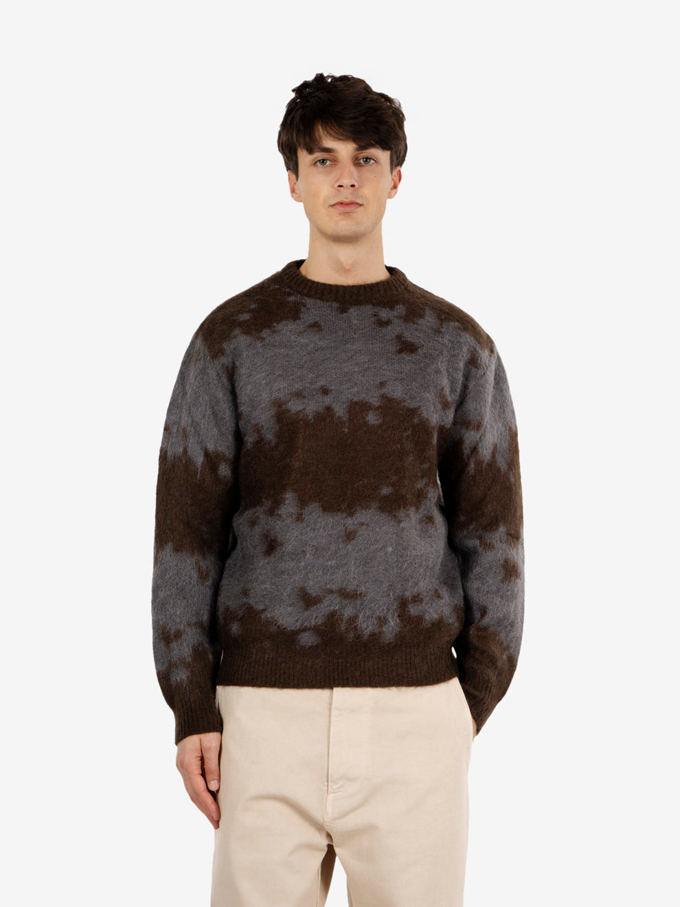 Mohair splatter sweater slate