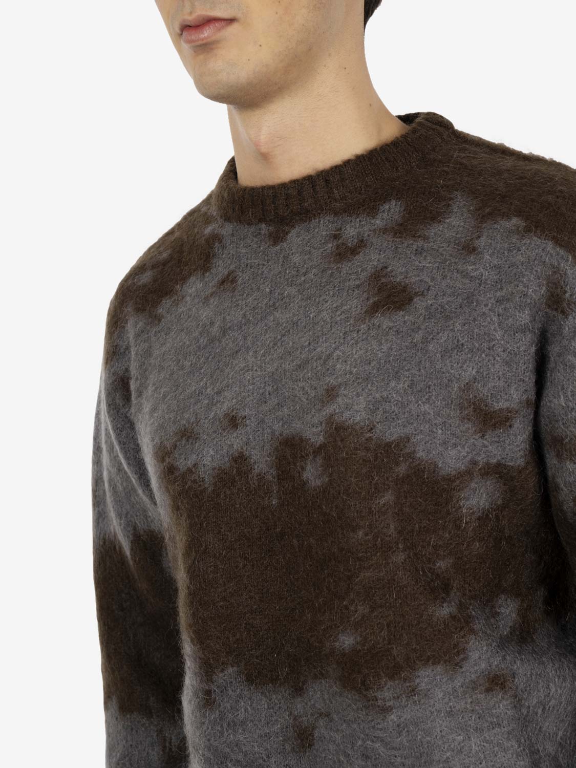 Mohair splatter sweater slate