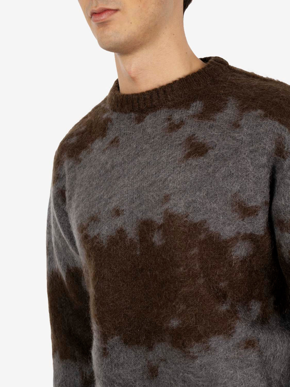 Mohair splatter sweater slate