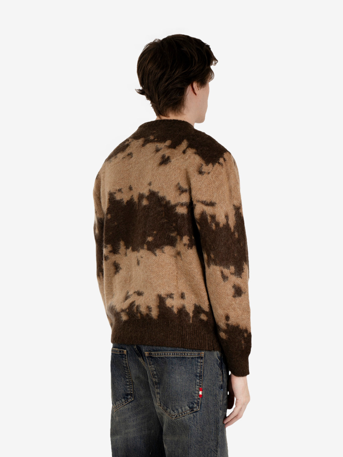 Mohair splatter sweater taupe