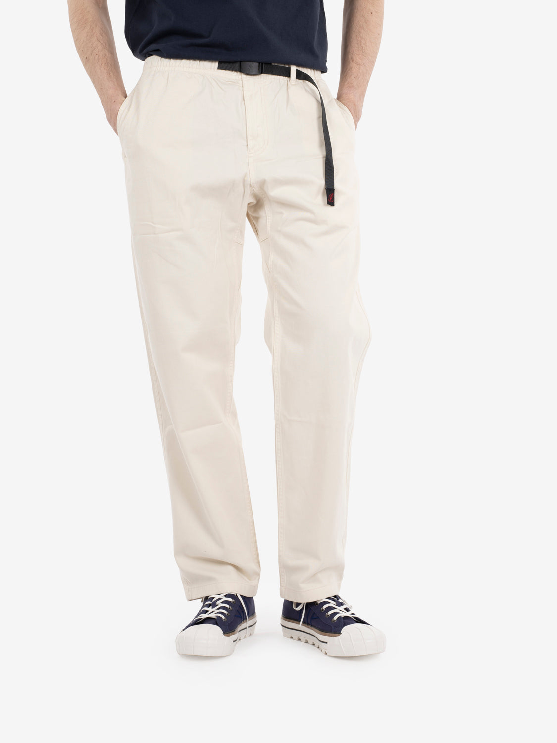 Pantalone loose chino greige