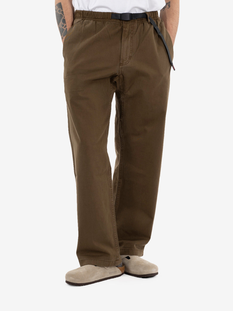 Pantaloni Bark pigment marrone