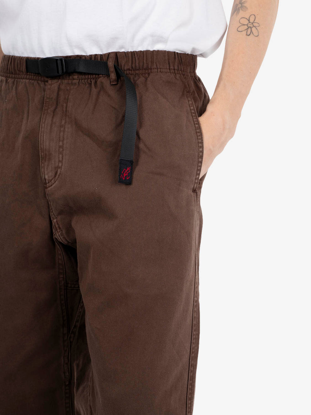 Pantaloni pigment dyed brown