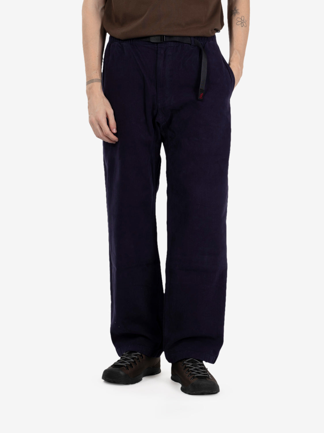 Pantaloni classici in twill invernale color inchiostro