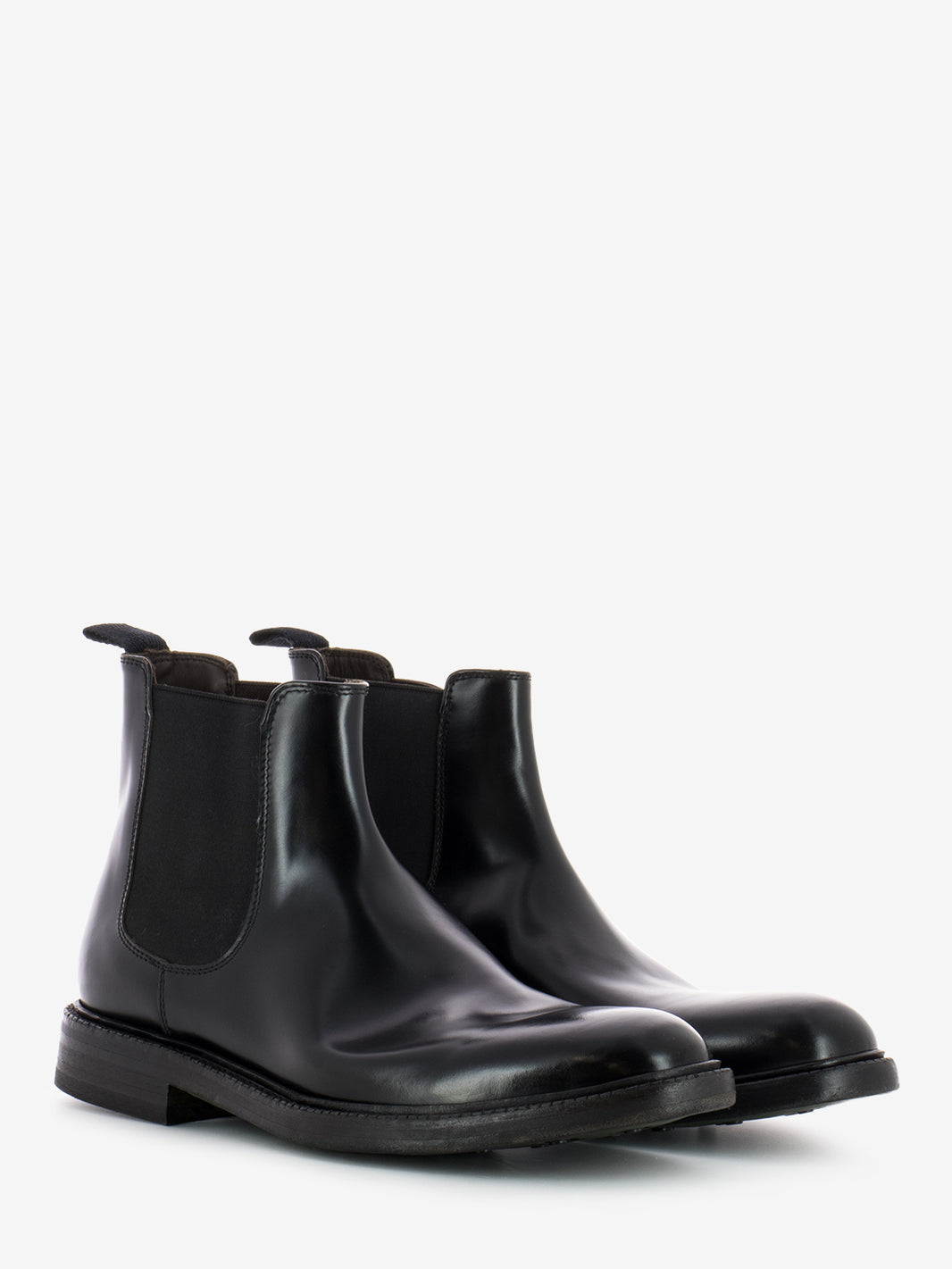 Beatles in pelle polished nero wash