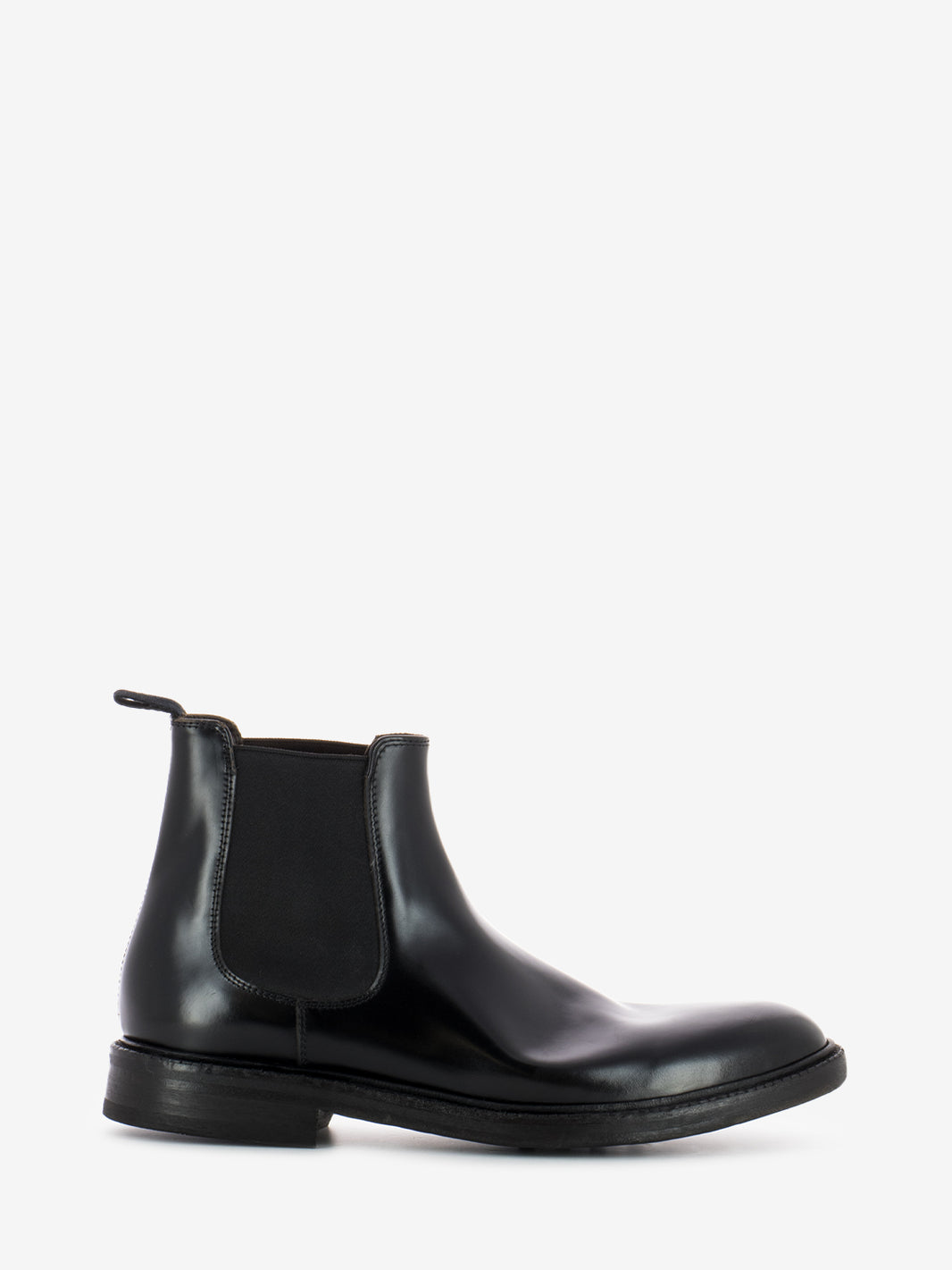 Beatles in pelle polished nero wash