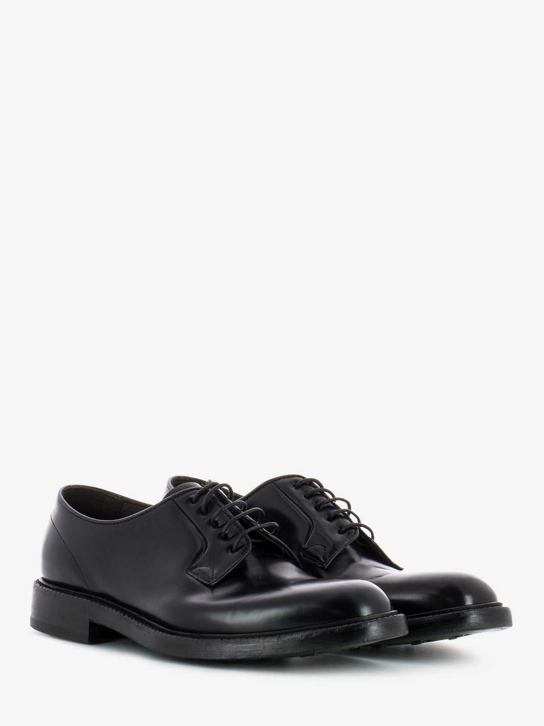 Derby in pelle polished neri