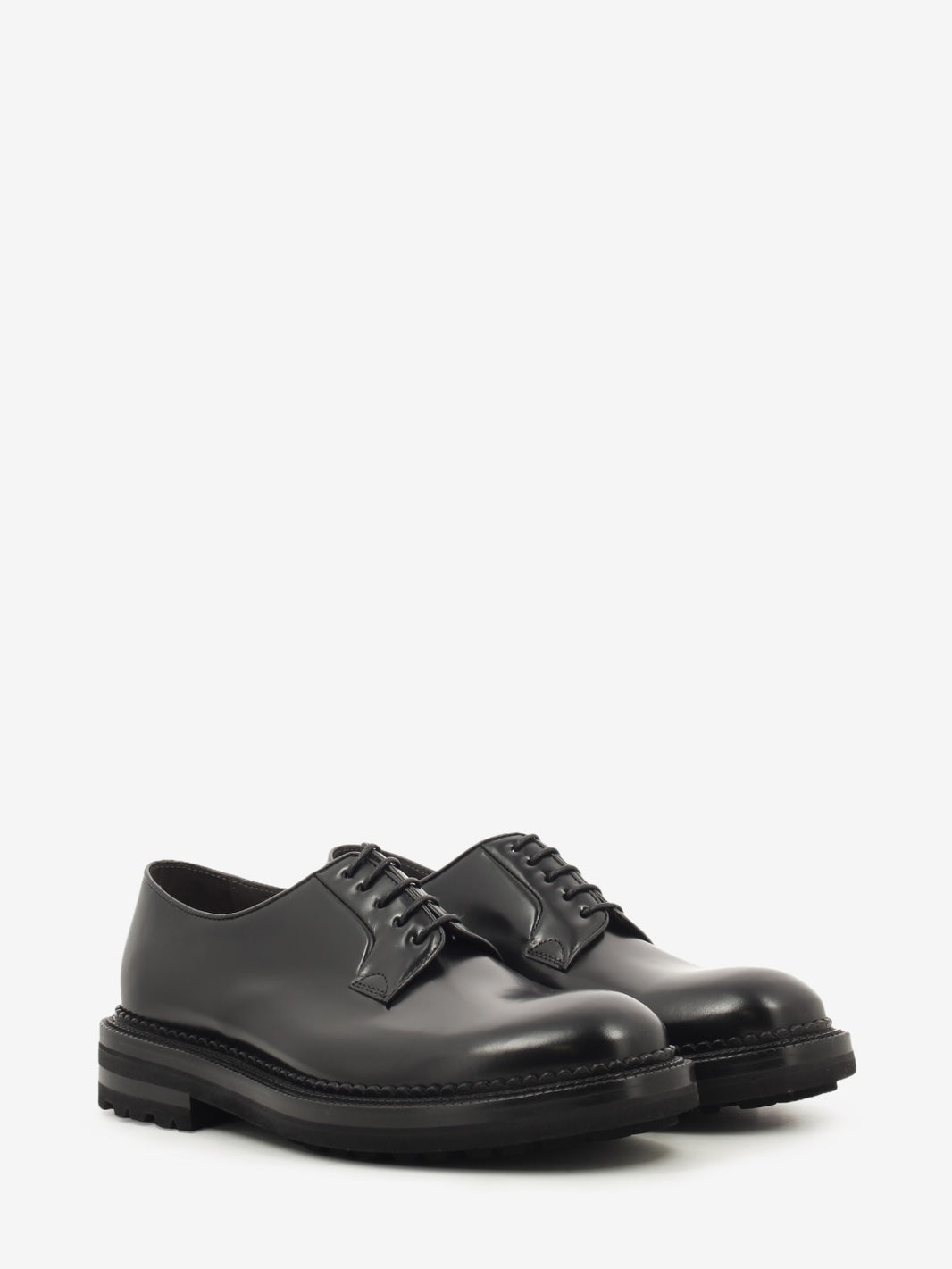 Derby in pelle polished nero