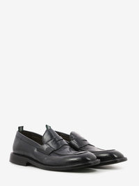 Penny loafer gray / black
