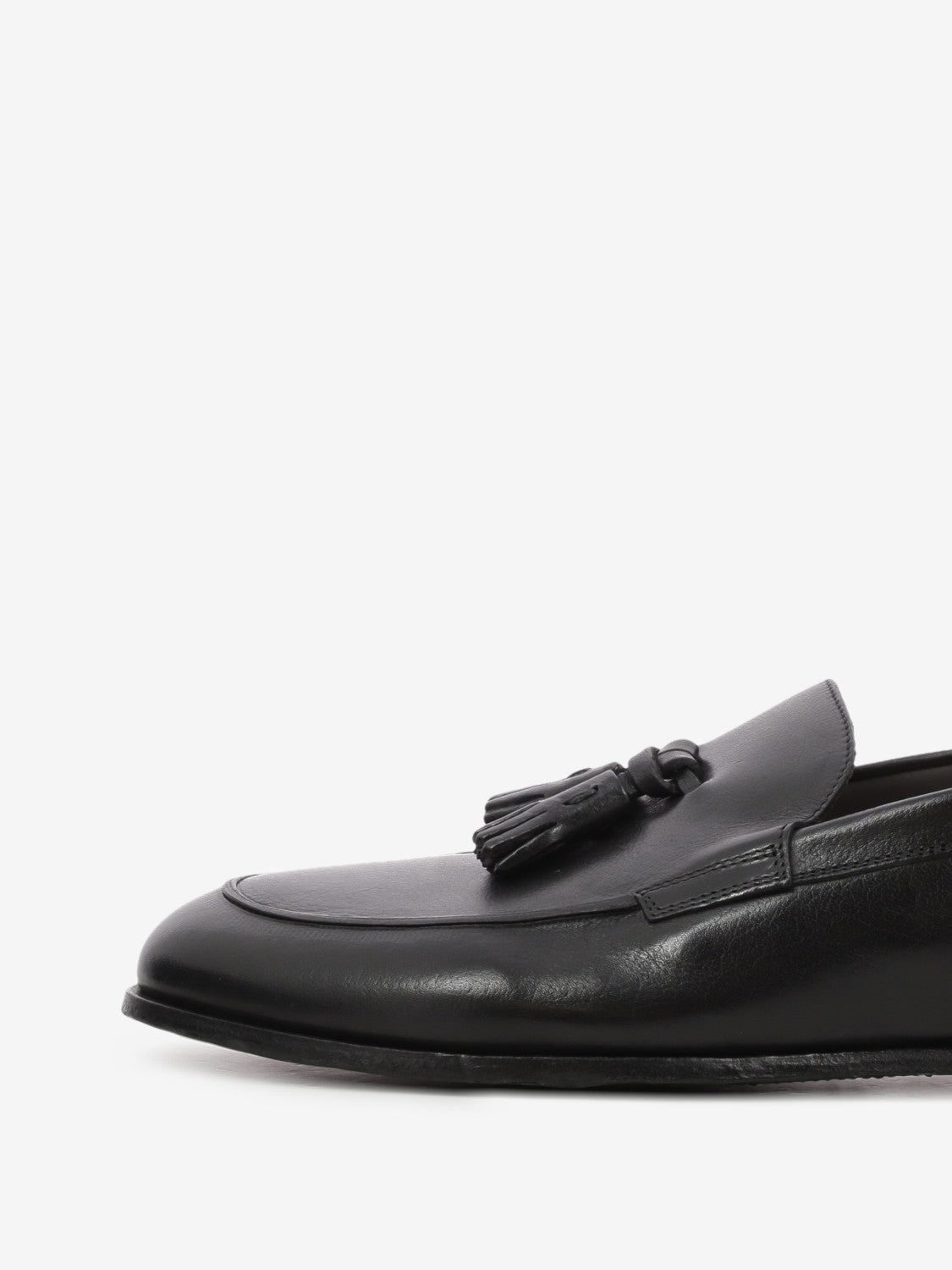 Mocassini in pelle nera