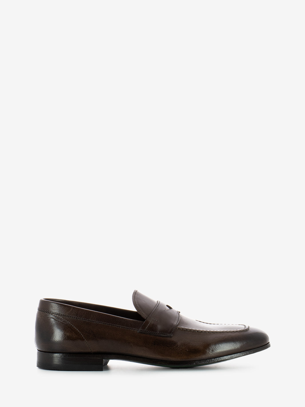 Moccasins in dark brown leather