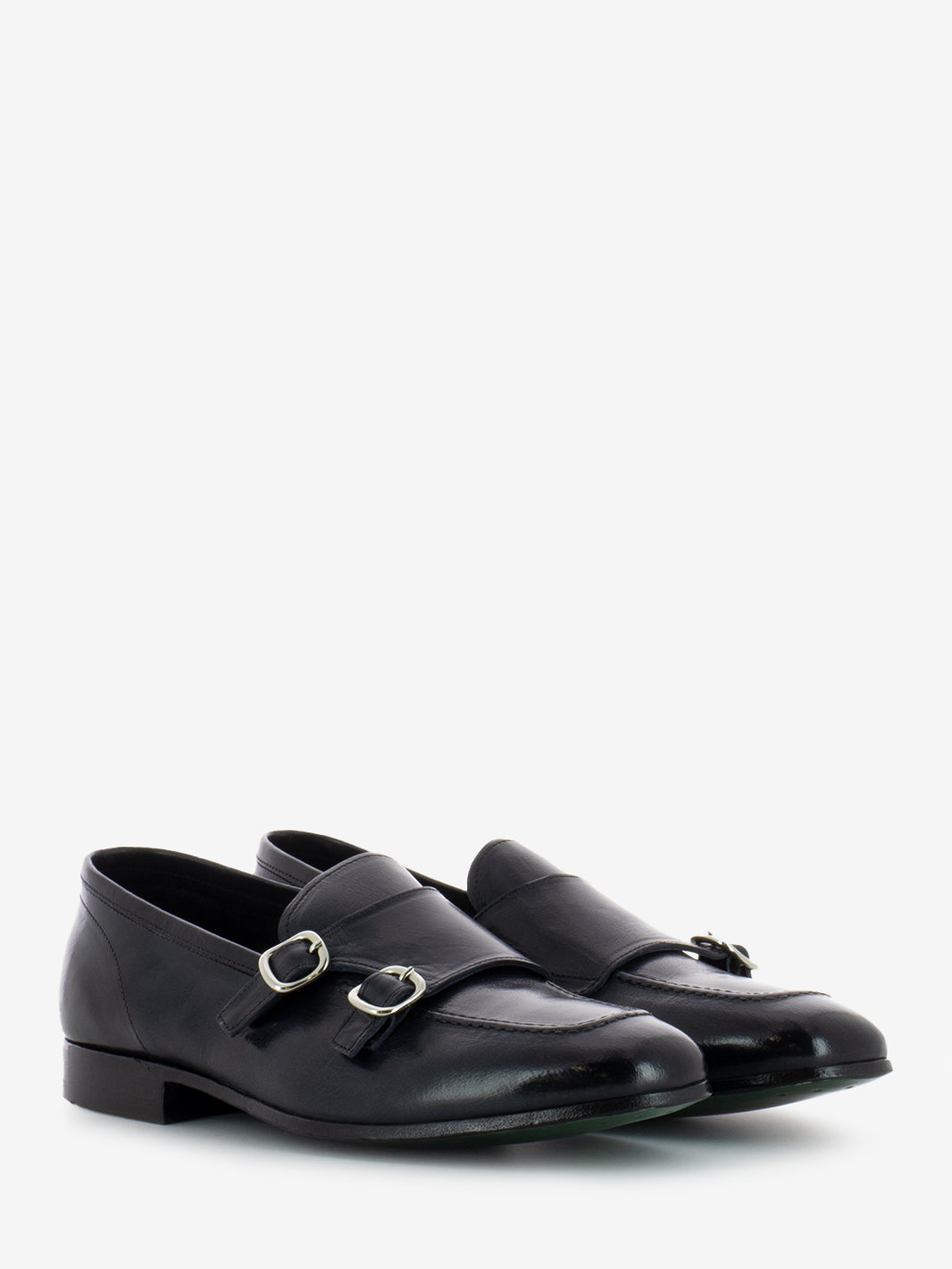 Dark blue buckle band moccasin
