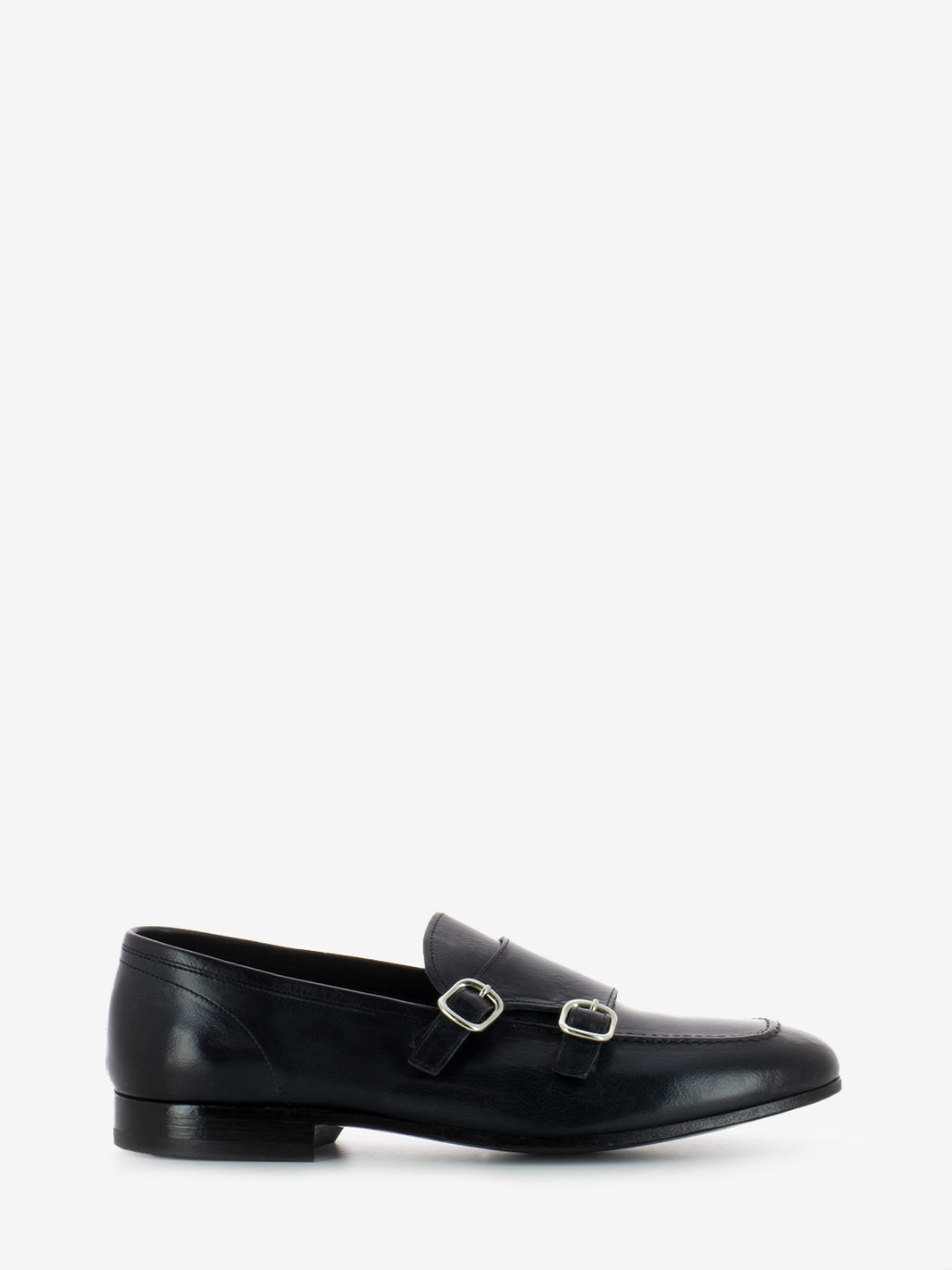 Dark blue buckle band moccasin