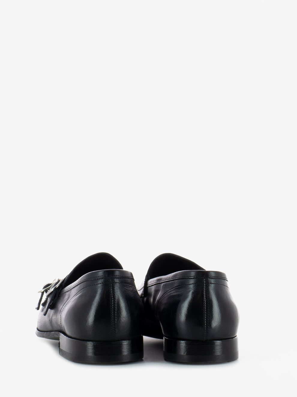 Dark blue buckle band moccasin