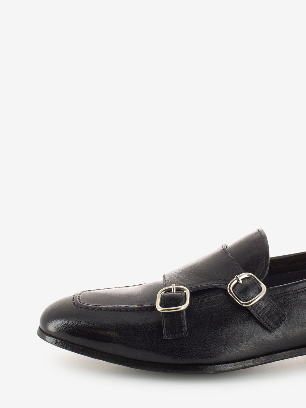 Dark blue buckle band moccasin