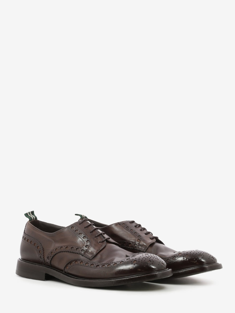 Dark brown leather Oxford shoe