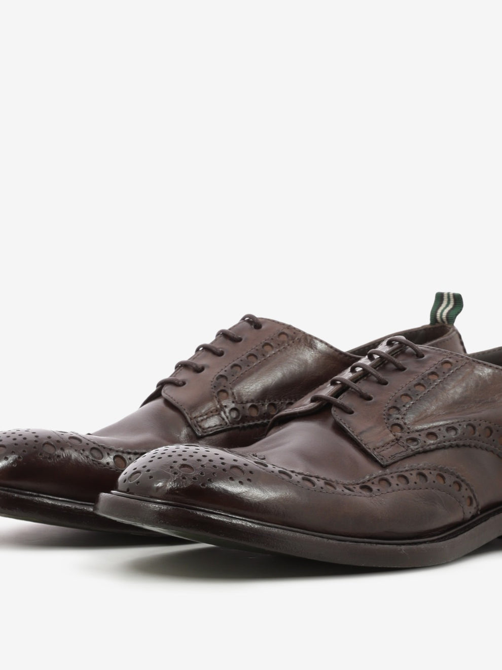 Dark brown leather Oxford shoe