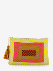 GUANABANA - Clutch bag Pelican yellow / pink