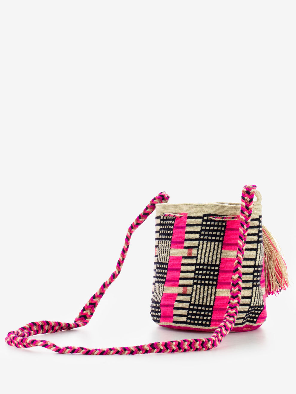 Crossbody bag M Black Bird dark blue / fuxia