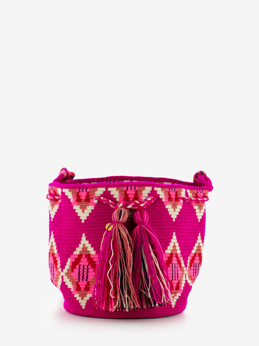 Crossbody bag M Hummingbird fuxia / beige