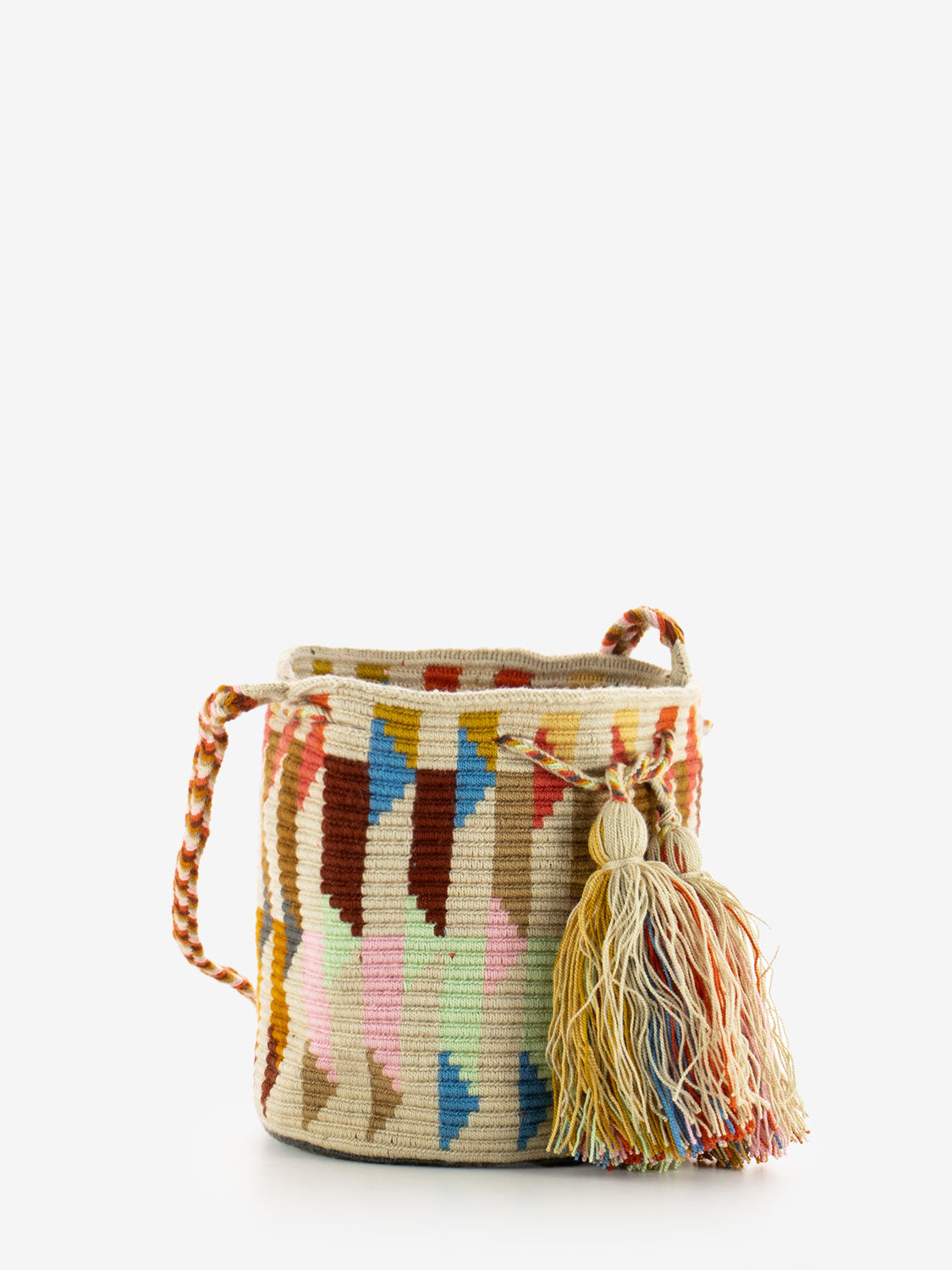 Crossbody bag M Sparrow beige / multicolor