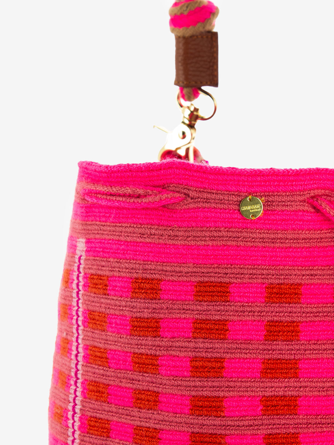Mitra bag macramè strap pink
