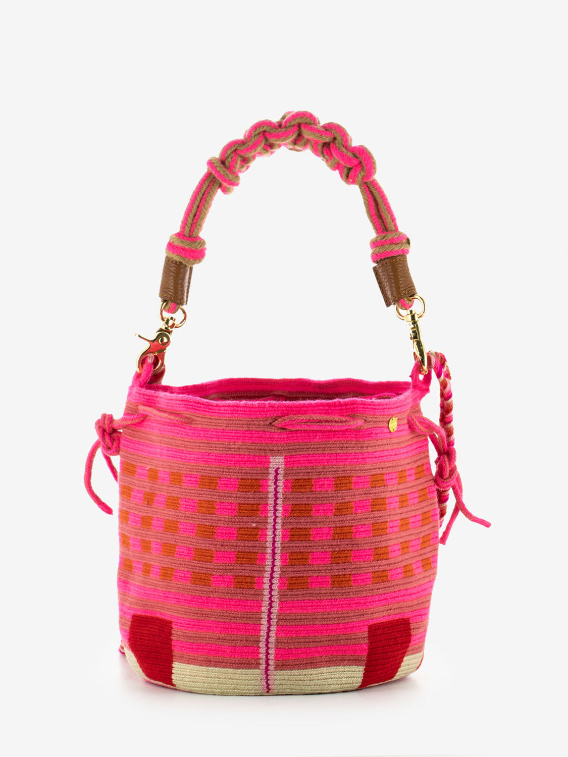 Mitra bag macramè strap pink