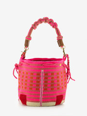 GUANABANA - Mitra bag macramè strap pink