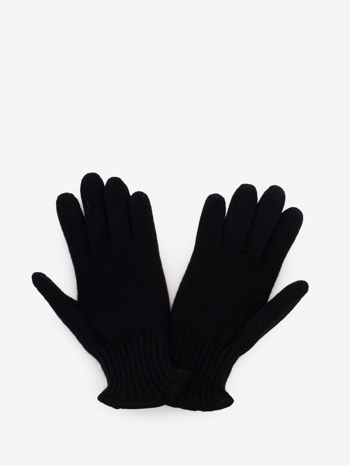 Falkland Black Wool Gloves