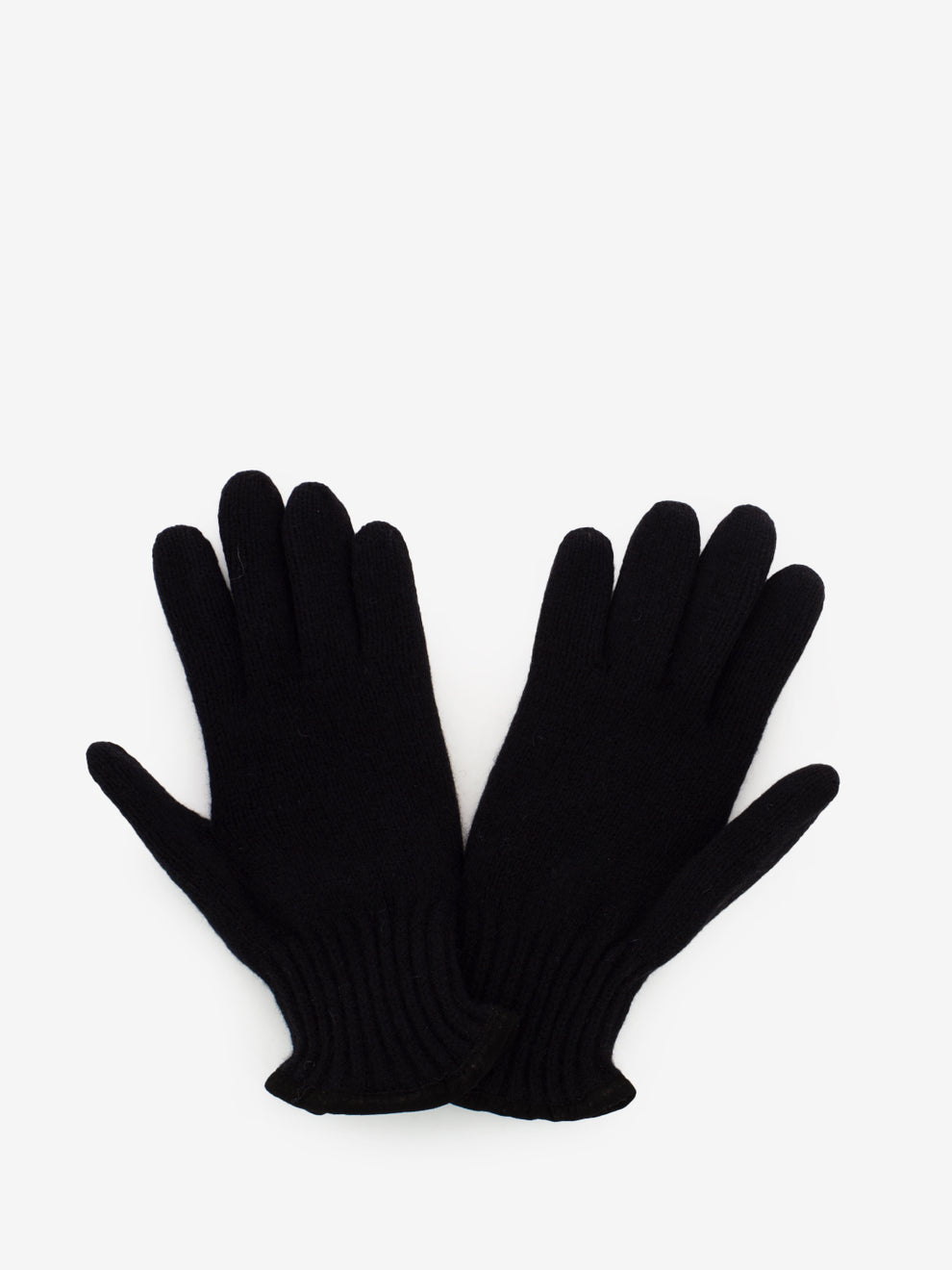Falkland Black Wool Gloves