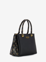 GUESS - Borsa a mano Fynna Girlfriend Carryall logo  black / mocha