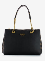 GUESS - Borsa a spalla Fynna Girlfriend Carryall logo  black / mocha