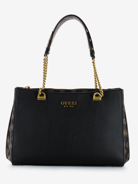 Borsa a spalla Fynna Girlfriend Carryall logo  black / mocha