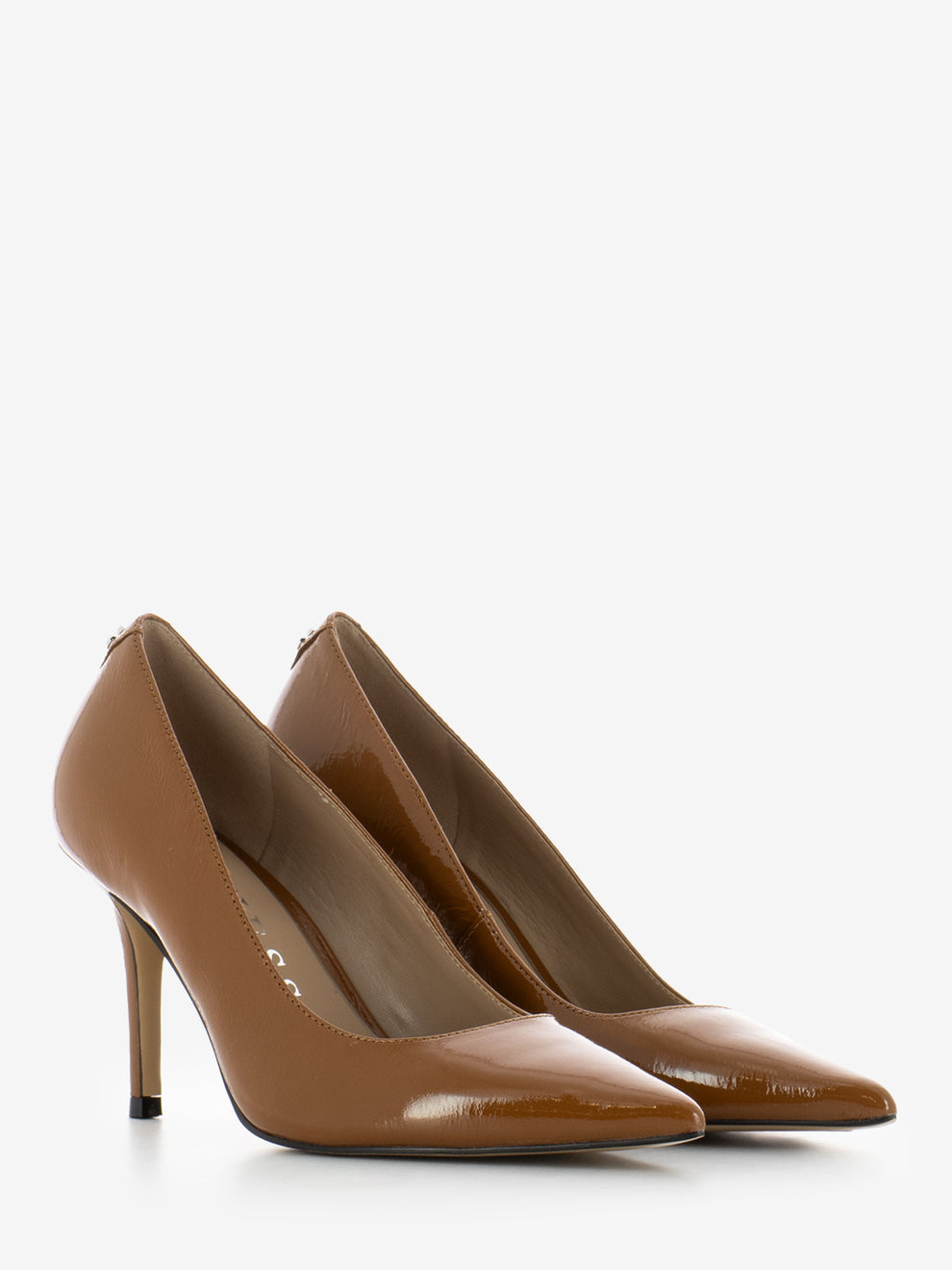 Décolleté in vernice tan