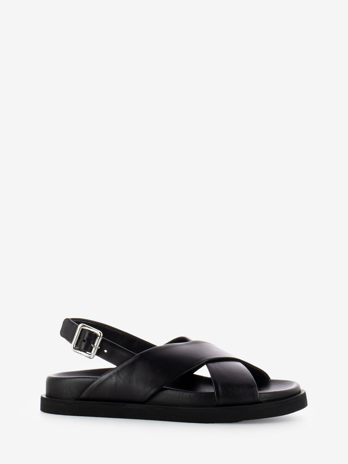 Sandali incrocio in nappa black