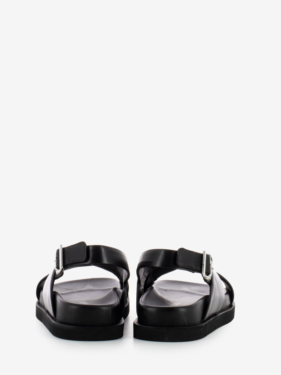 Sandali incrocio in nappa black