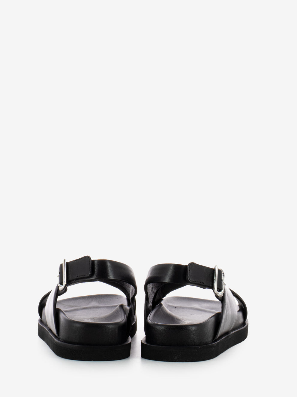 Sandali incrocio in nappa black